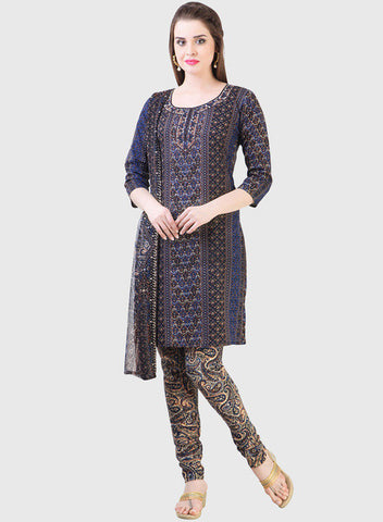 Libas Blue Salwar Kameez Dupatta
